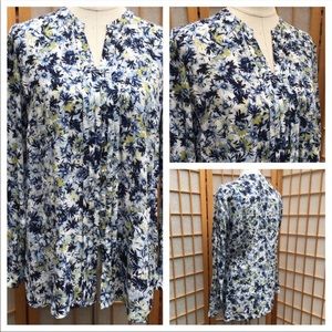 J.Jill Floral Print Top SZ S